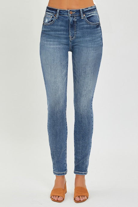 Mid Rise Clean Ankle Skinny Jeans
