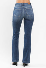 Mid Rise Hand Sand Destroyed Bootcut Jeans