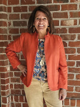Open Front Stand Collar Jacket w Fringe Detail w Front Pockets L35203JM