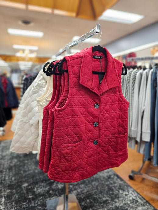 Quilted Button Down Lt Weight Vest AM532