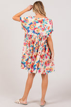 Multi Floral Button Down Lt Weight Dress