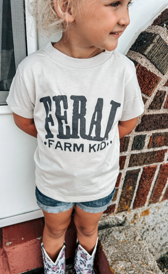 KIDS Feral Farm Kid Bella Canvas Short Slv Graphic Tee