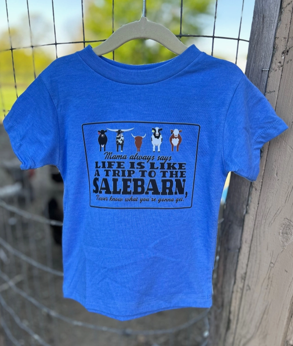 KIDS Trip to the Sale Barn Bella Canvas Short Slv Graphic Tee