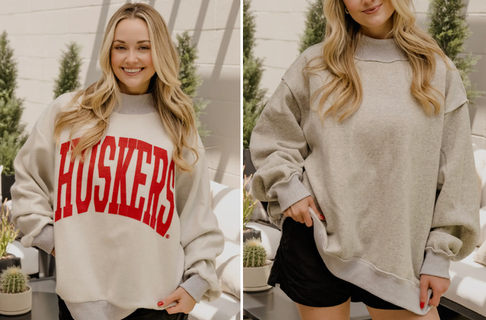 Nebraska Huskers Tall Boy Reversible Mock Neck Sweatshirt T3042