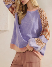 Sunset Fields Long Slv Block Print Pullover ST8169