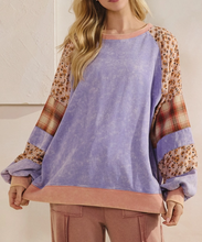 Sunset Fields Long Slv Block Print Pullover ST8169