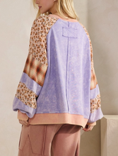 Sunset Fields Long Slv Block Print Pullover ST8169