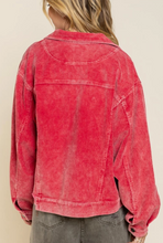 Corduroy Jacket w Unfinished Distressed Hem JFT399