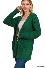 Popcorn Long Slv Sweater Cardigan w Pockets TW-1938