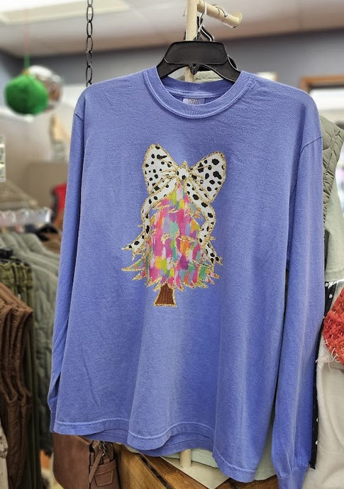 Painted Tree Long Slv Graphic Tee