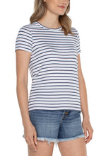 Slim Fit Crew Neck Short Slv Striped Tee LM8547KT60