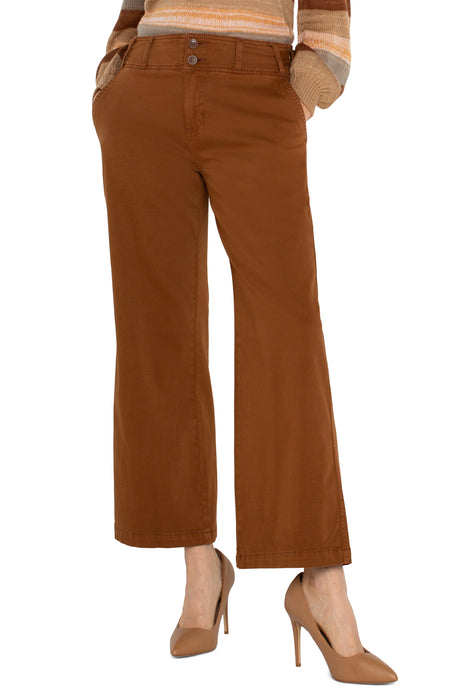 High Rise Cinch Waist Soft Cargo Look Pants