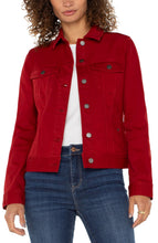 Button Down Classic Jean Jacket in Carnelian