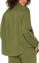 Button Down Long Shirt Jacket LM1A53QTA