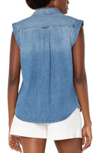Denim Slvless Snap Collared Shirt LM8C03RZA