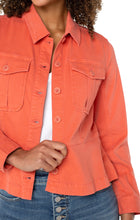 Trucker Jacket w Peplum Hem LM1A84L12