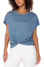 Crew Neck Knit Short Dolman Slv Top w Twist Front LM8020K15P19