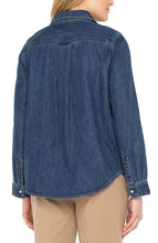 Long Slv Snap Down Collared Denim Shirt w Pockets LM8H17RZA