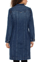Long Denim Button Down Trucker Jacket LM1C01FH5