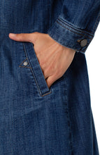 Long Denim Button Down Trucker Jacket LM1C01FH5