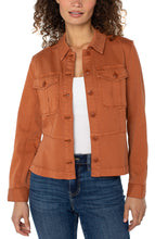 Trucker Jacket w Peplum Hem LM1A84L12