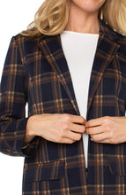 Plaid Unlined Boyfriend Blazer LM1210NW15