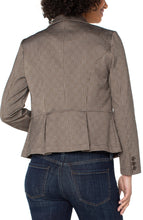 Fitted Patterned Button Down Peplum Blazer LM1C19TL43