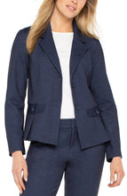 Fitted Patterned Button Down Peplum Blazer LM1C19TL