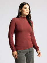 Liz Super Soft Long Slv Mock Neck Tee T2316