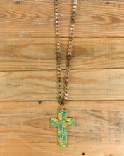 Floral Bling Cross Cutout Necklace
