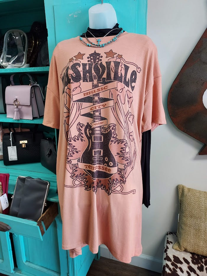 Shania Nashville Graphic Relaxed Fit Tee Shirt Dress