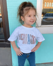 Kids Adorned State Shape Bubble Letter Graphic Tee