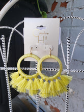 Helma Thread Wrapped Round Earrings w Tassels E16735