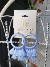 Helma Thread Wrapped Round Earrings w Tassels E16735
